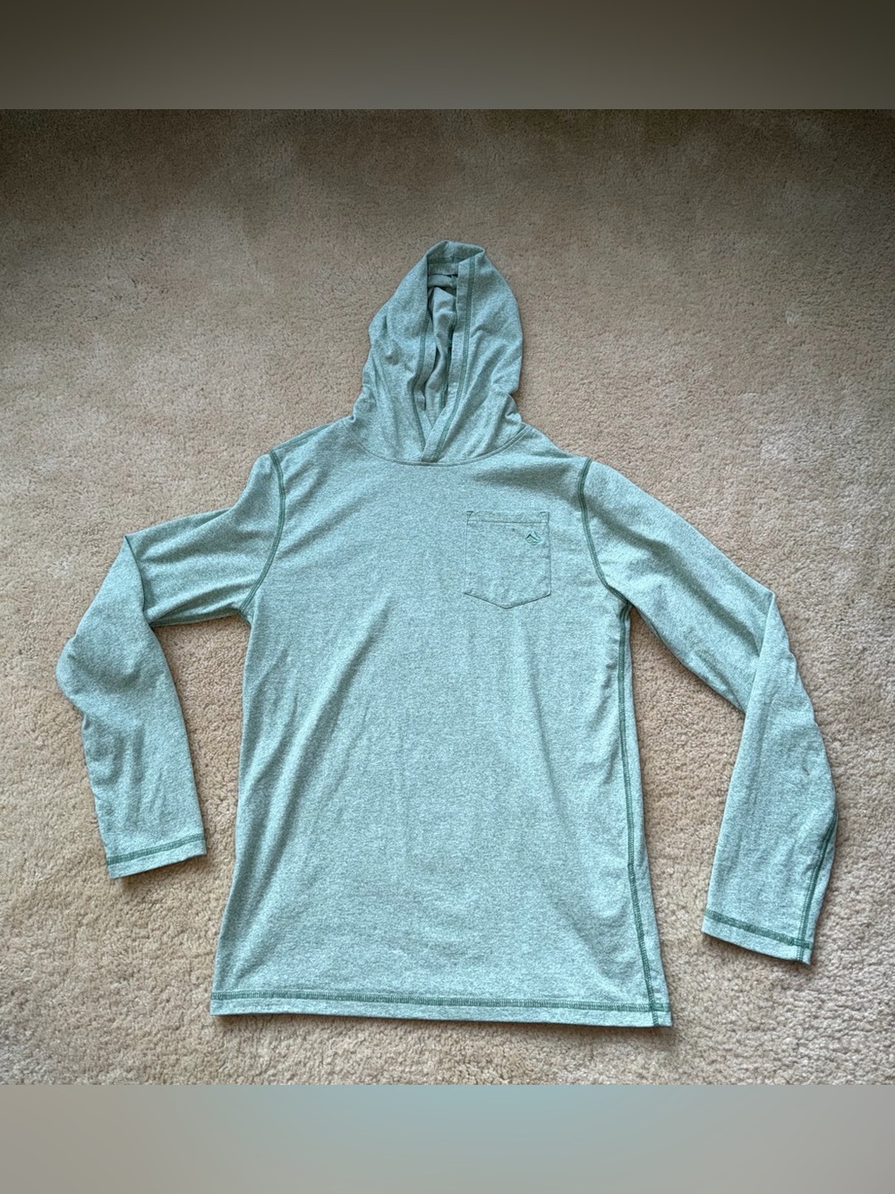 Ocean + Coast Women's Green Long Sleeve Hooded T-shirt - Size *L - VGUC